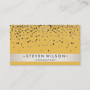 Gold Foil Metal Professional Modern Elegant Business Card