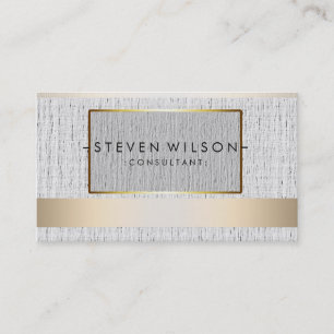 Gold Foil Metal Professional Modern Elegant Business Card
