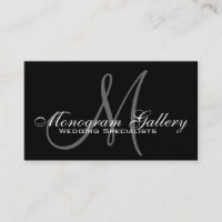 Gold Foil Monogram Customisable Business Card
