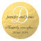 Gold Foil Monogram Stickers for Wedding Favours