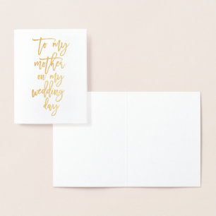 Gold Foil Mother of the bride Wedding Thank You Card