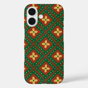 Gold Foil Motley Diamond Flower Elf iPhone 16 Case