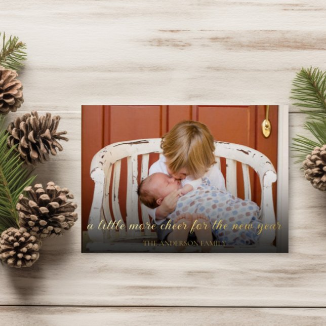 Gold Foil New Years Baby Birth Announcement (Creator Uploaded)