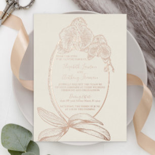 Gold Foil Orchid Wedding Real