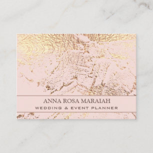 *~* Gold Foil Pastel Beauty Wedding Elegant Business Card