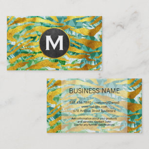Gold Foil Pattern   Boho Geometric Pattern Business Card