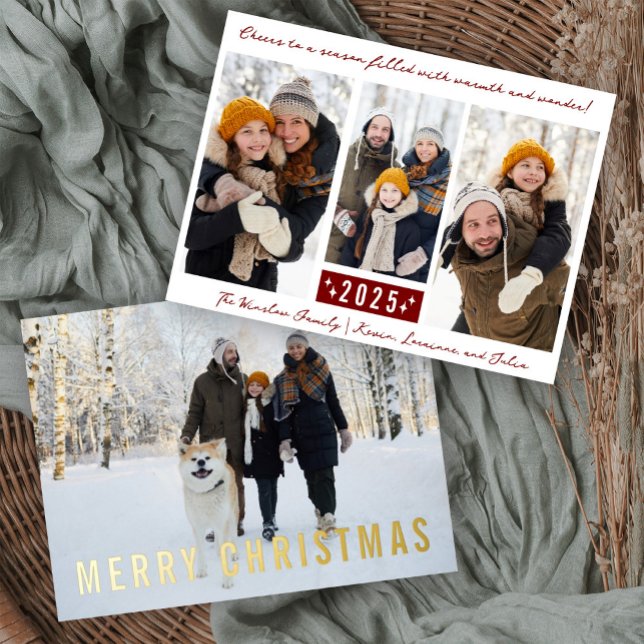 Gold Foil Photo Christmas Card (Creator Uploaded)