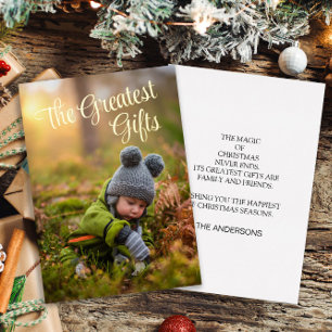 Gold Foil Photo Christmas Holiday Greatest Gifts