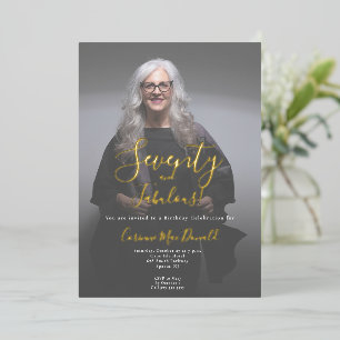 Gold Foil photo Seventy & Fabulous 70th Birthday