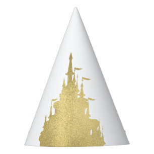 Gold Foil Princess Castle Storybook Party Hat