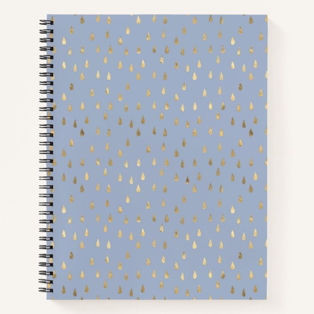 Gold Foil Raindrop Pattern Notebook  (Front)