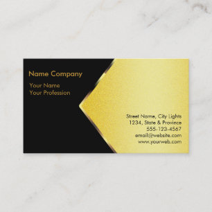 Gold Foil Retro Crown logo Financial Services Business Card
