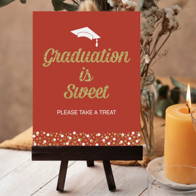 Gold Foil Script Graduation is Sweet Grad Sign (Creator Uploaded)