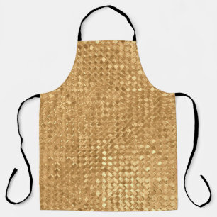Gold foil seamless pattern, golden glitter texture apron