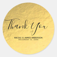 Gold Foil Shine Modern Elegant Wedding Favour