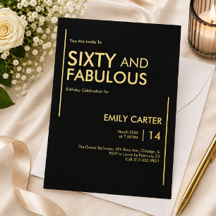 Gold Foil Sixty and Fabulous 60th Birthday Party