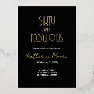 Gold Foil Sixty and Fabulous 60th Birthday Party 