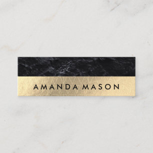 Gold Foil   Slate Mini Business Card