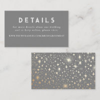 Gold Foil Stars Celestial Wedding Details