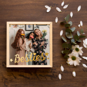 Gold Foil Stars & Heart Besties Photo Prints