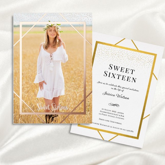 Gold Foil Sweet 16 Party Photo (Creator Uploaded)