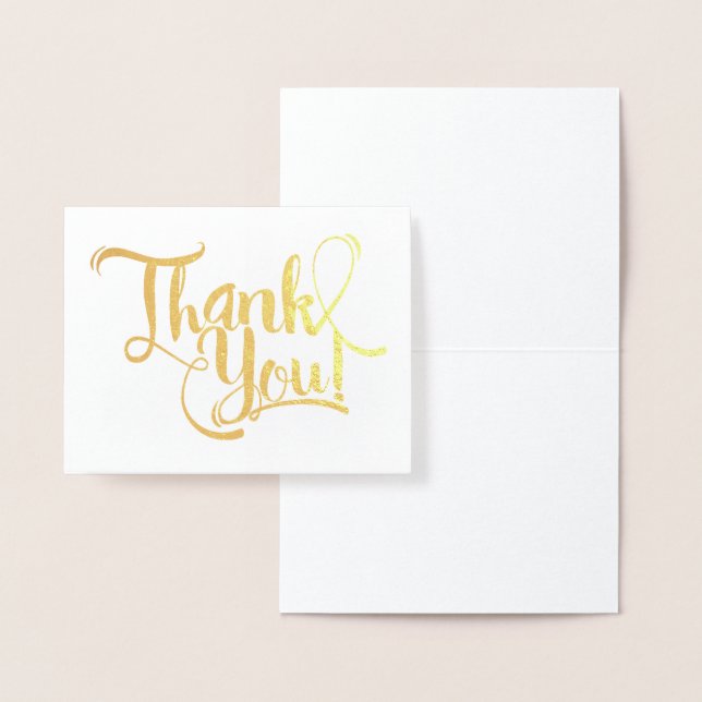 Gold Foil Thank You Card (Display)