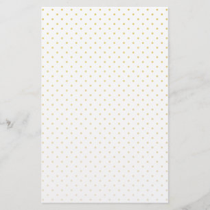Gold Foil Tiny Polkadot Pattern Stationery