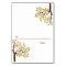 Gold foil tree modern wedding folded place card