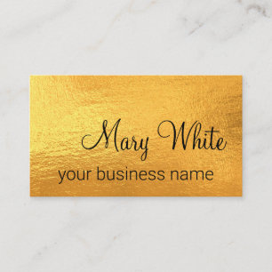 Gold Foil Trendy Classic Rich Chic Glam Luxurious Business Card