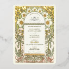 Gold Foil Vintage Wedding Invitations Art Nouveau