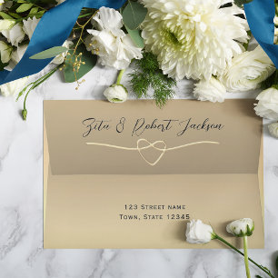 Gold Foil Wedding Envelope