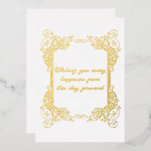 Gold Foil Wedding Greetings