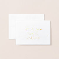 Gold Foil Wedding Planner Thank You Card