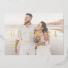 Gold Foil Wedding Unique Modern Save Our Date