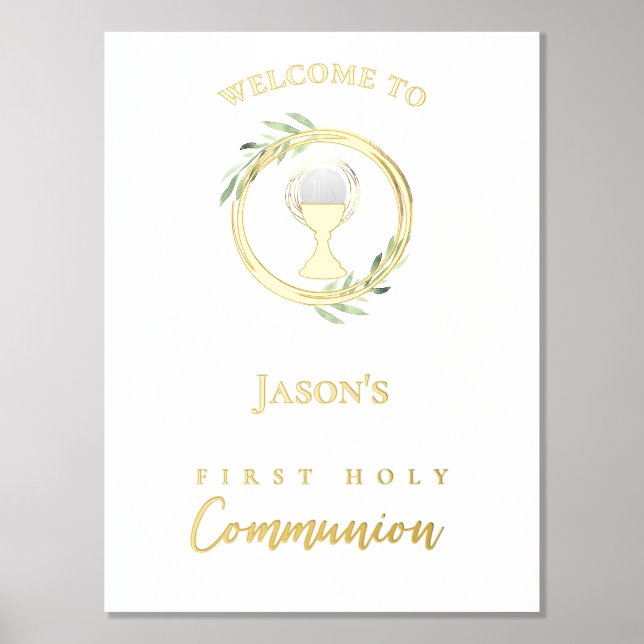 gold foil  welcome sign (Front)