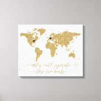 Gold Foil World Map Miles Can't Separate
