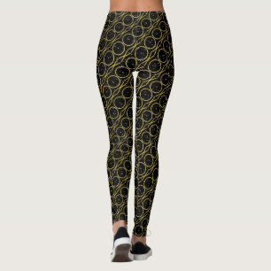 Gold Foil XO Hugs and Kisses + Glitter Flecks Leggings