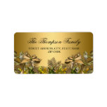 Gold Foliage & Bow Christmas Address Labels<br><div class="desc">Christmas Address Labels. Elegant Gold Foliage & Bows. Please note: All flat images!</div>