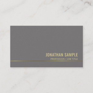 Gold Font Chic Modern Plain Professional Luxury Business Card
