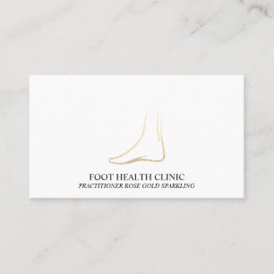 Gold Foot Care Podiatry Practioner Doctor Business Card