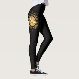 Gold Football Emblem 2026 Mexico USA Canada Leggings