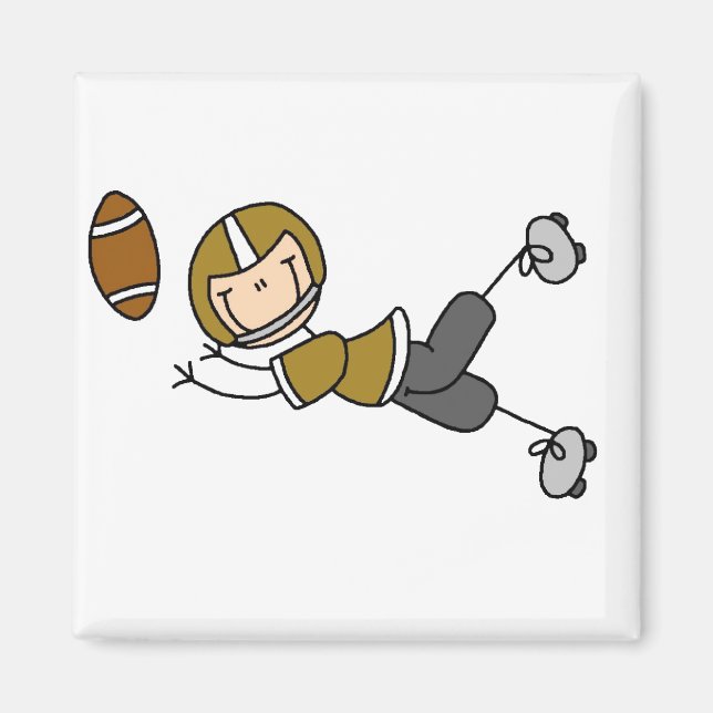 Gold Football Player Magnet (Front)