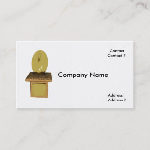 gold football trophy business card