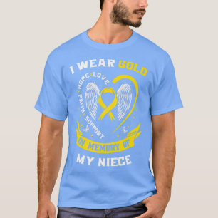 Gold For Childhood Cancer Awareness Items Niece Au T-Shirt