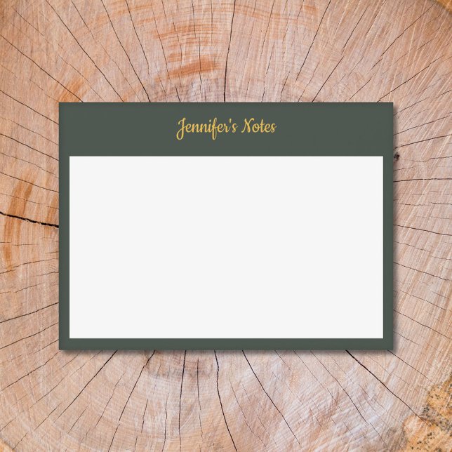 Gold & Forest Green Post-it Notes (Gold & Forest Green Post-it Notes)