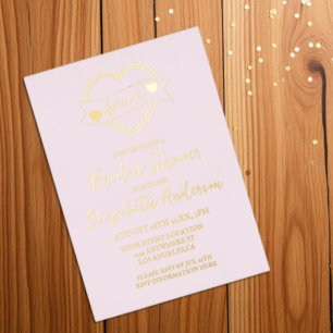 Gold Forever Hearts Bridal Shower