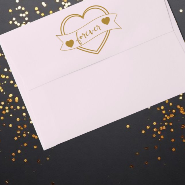 Gold Forever Hearts Bridal Shower Envelope (Creator Uploaded)