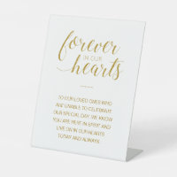 Gold Forever In Our Hearts Memorial Wedding