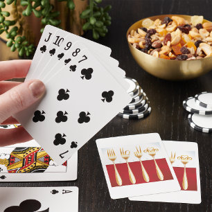 Gold Forks Playing Cards
