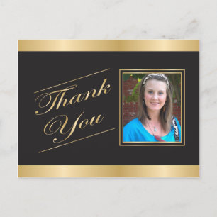 Gold Formal Thank You Postcard